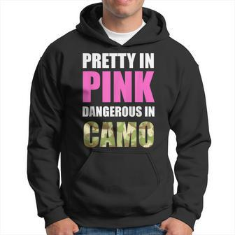 Cute Camoflauge - Pretty In Pink Dangerous In Camo Hoodie - Seseable