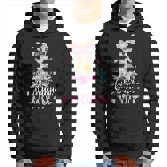 Cute Chihuahua Mom Sunglasses Flower For Chihuahua Owner Men Hoodie Graphic Print Hooded Sweatshirt - Seseable