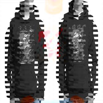 Cute Christmas African American Black Dabbing Santa Claus V2 Men Hoodie Graphic Print Hooded Sweatshirt - Thegiftio