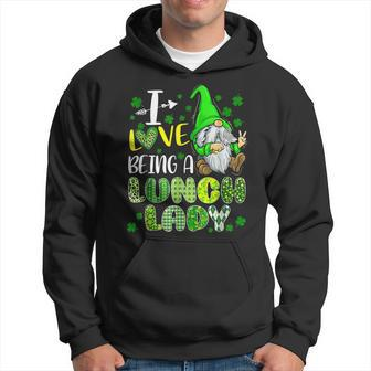 Cute I Love Being A Lunch Lady Gnome Happy St Patricks Day Hoodie - Seseable