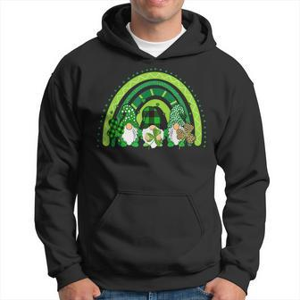 Cute Lucky Rainbow Gnome Happy St Patricks Day Family Outfit V3 Hoodie - Seseable