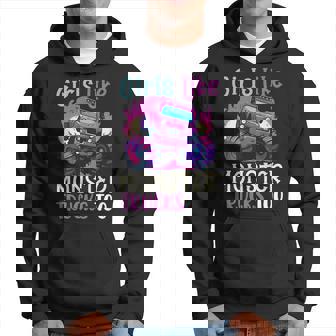 Cute Monster Truck Girls Like Monster Trucks Too Cute Girl Hoodie | Mazezy