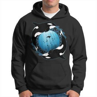 Cute Orca Twin Orcas Hoodie | Mazezy