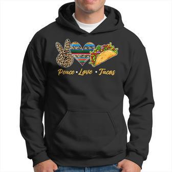 Cute Peace Love Tacos Cute Taco Tuesday Mexican Food Lovers Hoodie | Mazezy CA