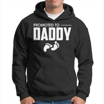 Cute Promoted To Daddy Pregnancy Announcement Fatherhood Men Hoodie Graphic Print Hooded Sweatshirt - Seseable