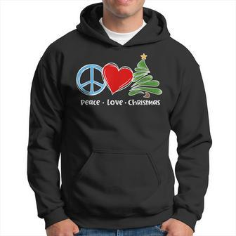 Cute Retro Peace Love Christmas Boho Christmas Men Hoodie - Thegiftio UK