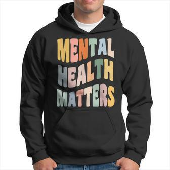 Cute Retro Mental Health Matters Mental Health Awareness Men Hoodie - Thegiftio UK