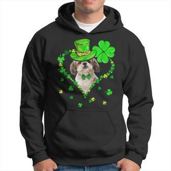 Cute Shih Tzu Saint Patricks Day Dogs Dad Mom Hoodie - Seseable