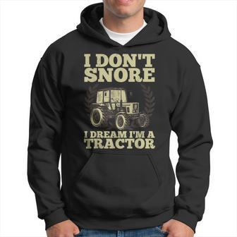 Cute Tractor For Men Dad Kids Agriculture Farmer Snore Truck Hoodie | Mazezy