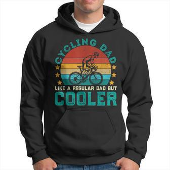 Cycling Dad Like A Regular Dad But Cooler Vintage Cyclist Men Hoodie Graphic Print Hooded Sweatshirt - Seseable