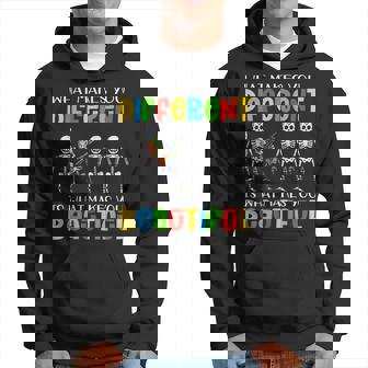 Dab Skeleton Autism Awareness Puzzle Piece Autism Awareness Hoodie | Mazezy