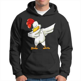 Dabbing Chicken - Rooster | Dab Animal S Men Hoodie Graphic Print Hooded Sweatshirt - Seseable