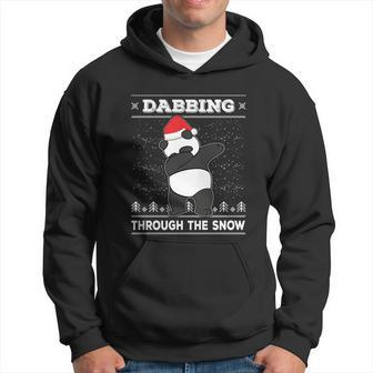 Dabbing Through The Snow Panda Dab Ugly Christmas Sweater Gift Hoodie - Monsterry UK