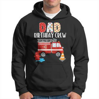 Dad Birthday Crew Fire Truck Little Fire Fighter Bday Party Hoodie - Seseable