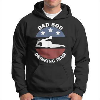 Dad Bod Drinking Team American Us Flag Vintage Fathers Day Hoodie - Seseable