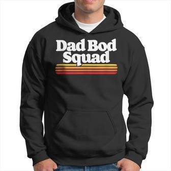 Dad Bod Squad Funny Posing Fathers Day Vintage Sunset 80S Hoodie - Seseable