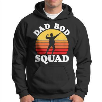 Dad Bod Squad Funny Posing Fathers Day Vintage Sunset 80S V2 Hoodie - Seseable