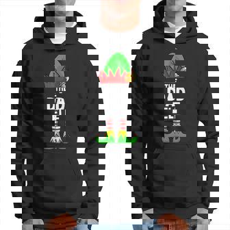 Dad Elf Matching Family Christmas Men Men Hoodie Graphic Print Hooded Sweatshirt - Thegiftio