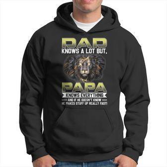 Dad Knows A Lot But Papa Knows Everything Fathers Day Hoodie - Thegiftio UK