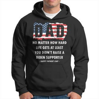 Dad No Matter How Hard Life Gets At Least Happy Fathers Day Hoodie | Mazezy DE