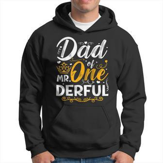 Dad Of Mr One Derful Party Matching Family 1St Birthday Hoodie - Thegiftio UK