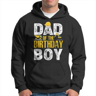 Dad Of The Bday Boy Construction Bday Party Hat Men Hoodie - Thegiftio UK