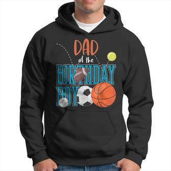 Dad Of The Birthday Boy Sports Matching Family Hoodie - Thegiftio UK