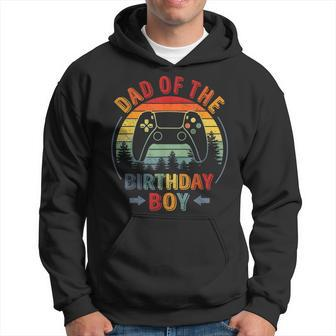 Dad Of The Birthday Boy Vintage Matching Gamer Birthday Hoodie - Seseable