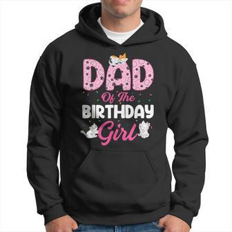 Dad Of The Birthday Girl Cat Lover Kitty Kitten Daddy Hoodie | Mazezy CA