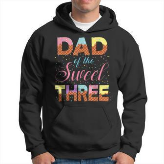 Dad Of The Sweet Three 3Rd Birthday Girl Ice Cream Party Hoodie | Mazezy