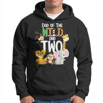 Dad Of The Wild And Two Zoo Theme Birthday Safari Jungle Hoodie - Seseable