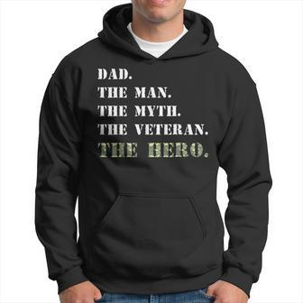 Dad The Man Myth Usa Veterans Day Camouflage Hoodie - Seseable