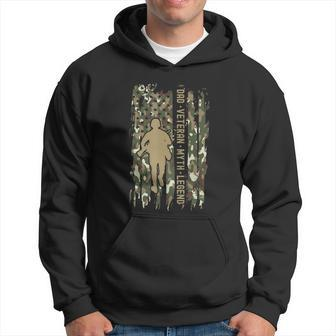 Dad The Man The Myth The Legend Fathers Day Camo Us Flag Hoodie - Monsterry