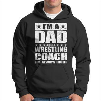 Dad Wrestling Coach Coaches Fathers Day S Gift Hoodie - Seseable