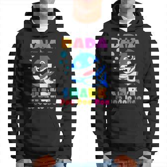 Dada Shark Funny Fathers Day Gift For Mens Dad Hoodie - Seseable