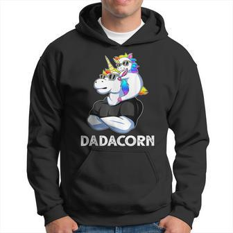 Dadacorn Unicorn Dad Unicorn Lovers Fathers Day Hoodie - Thegiftio