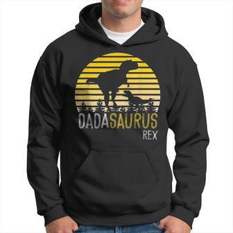 Dadasaurus Dad Dino Fathers Day Gifts Men Dinosaur Hoodie - Seseable