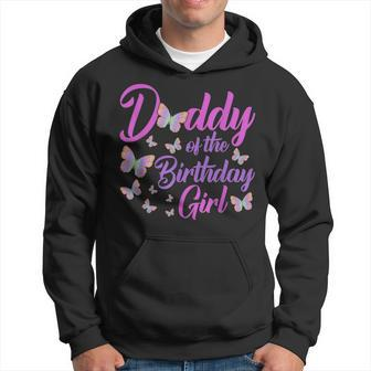 Daddy Of The Birthday Girl Butterfly Dad Father 1St Hoodie | Mazezy