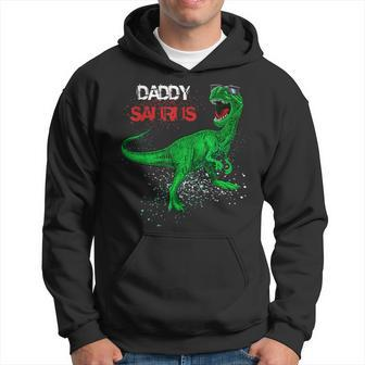 Daddysaurus Trex Dad Daddy Dinosaur Fathers Day Father Gift For Mens Hoodie | Mazezy UK