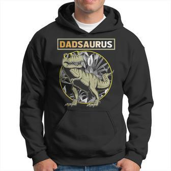 Dadsaurus Dad Dinosaur Fathers Day Gift Hoodie - Seseable