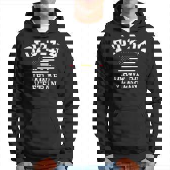 Dd-214 Alumni Iraq War Veteran Thin Line Flag Men Hoodie Graphic Print Hooded Sweatshirt | Seseable CA