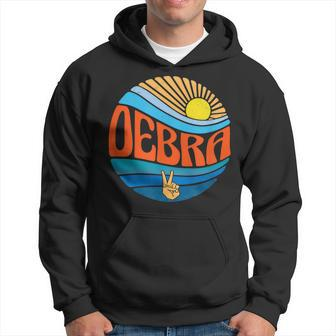 Debra Vintage Sunset Debra Groovy Batikmuster Hoodie - Seseable