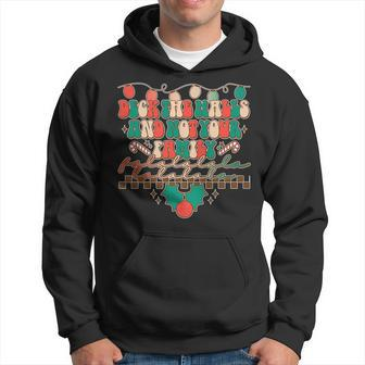 Deck The Halls And Not Your Family Funny Retro Christmas Men Hoodie Graphic Print Hooded Sweatshirt - Seseable