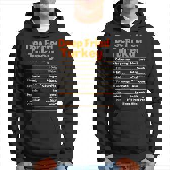 Deep Fried Turkey Thanksgiving Nutrition Facts Men Hoodie - Thegiftio