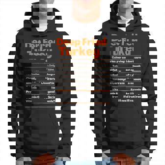 Deep Fried Turkey Thanksgiving Nutrition Facts Men Hoodie - Thegiftio
