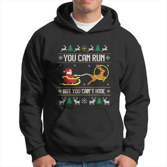 Deer Hunting Santa Claus Hunter Hunt Ugly Christmas Sweater Gift Hoodie - Monsterry CA