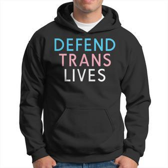Defend Trans Lives Lgbtq Pride Funny Black Trans Transgender Hoodie | Mazezy