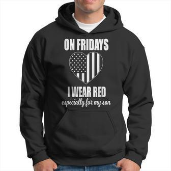 Deployed Son Design For Mom Red Friday Military Hoodie | Mazezy