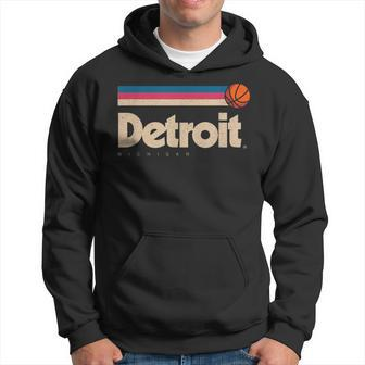 Detroit Basketball B-Ball City Michigan Retro Detroit Hoodie - Seseable