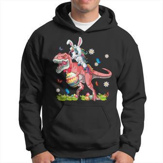 Dinosaur Easter Day Unicorn Riding T-Rex Bunny Costume Gift Hoodie | Mazezy CA